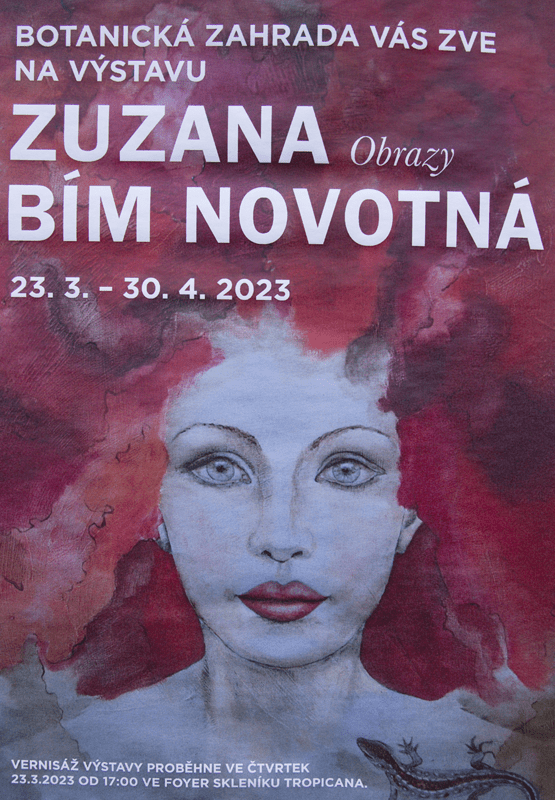 Pozvánka na výstavu obrazů paní Zuzany Bín Novotné